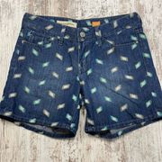 26 // Anthropologie Pilcro and the Letterpress Patterned Jean/Linen shorts