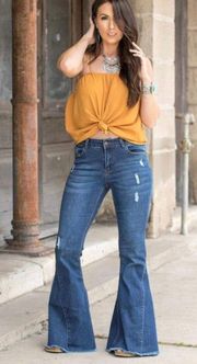 L & B Wide Flare Jeans