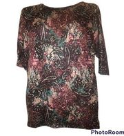 Bobbie Brooks Sz XL Ladies’ Dolman Paisley Top NEW NWT