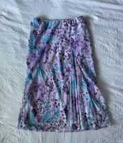 Floral Print Midi Skirt