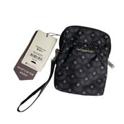 Baggallini Bryant Pouch NWT Black Gray Square Diamond Geometric Print Travel Bag