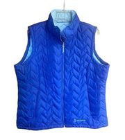 Free Country Womans Quilted Vest Blue Sz XL