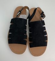 Black Suede Summer Sandals
