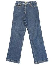 Christopher and Banks Womens Denim Blue Jeans Straight Leg Size 10