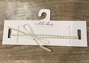 Revolve Ettika White Suede Studded Bowtie Adjustable Choker Necklace NWT