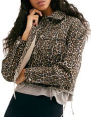 Cheetah Print Denim Jacket