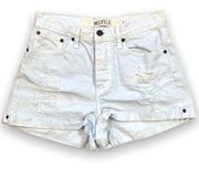 Brandy Melville Shorts Distressed Lightwash Cuffed Denim