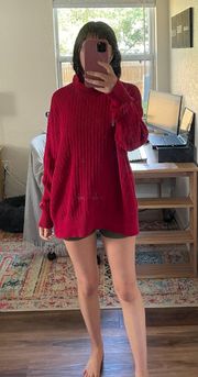 Red Oversized Sweater