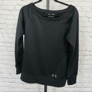 Under Armour Black Semi Fitted Scoop Neck Sweater