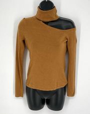 L’Agence Nicky Cutout Turtleneck Sweater Size XS Ginger Long Sleeves Knit