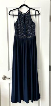 Navy Halter Formal Dress - Size 6/6P