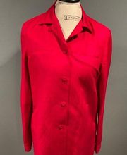 Dana Buchman red button-down jacket size 2