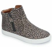 NEW GENTLE SOULS Shoes Size 9.5 Carter Animal Print Zipper Leopard Leather HiTop