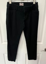 Black Size 2 Straight Leg Pants With Stretch