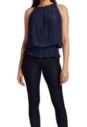 RAMY BROOK Lauren Sleeveless Navy Top Size XS