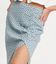 Abercrombie & Fitch  Polkadot Midi Skirt ruched slit