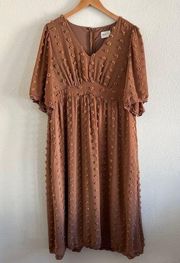 Womens Bella Ella Boutique My Moment Midi Dress Brown