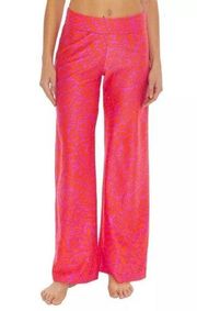 Trina Turk Trellis High Rise Swim Pant MEDIUM PINK ORANGE NWT$168