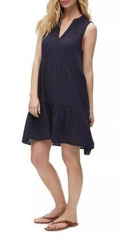 Michael Stars Navy Blue Scarlett Flounce Dress