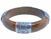 Rare Silpada? Silver Wood Bangle B1490 Bracelet