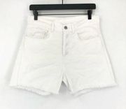 High Rise Denim Jean Short White 27