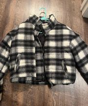 Plaid Puffer Jacket