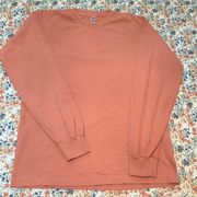 American apparel long sleeve cotton shirt crewneck peach color unisex Oversized