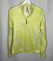 Lole Bright Green White 1/4 Zip Pullover‎ Top