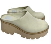 Dirty Laundry Clogs Womens Size 6.5 Cream Slip On Heels