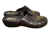 Clarks Artisan Clarks Womens Ruthie Shine Mule Clogs 62404 Brown Leather Shoes 8