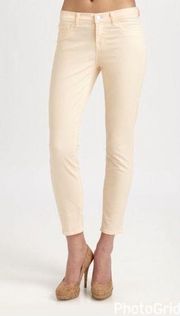 J Brand Skinny Cropped Ankle Sherbet Barbie Pale Pink Denim Jeans size 29