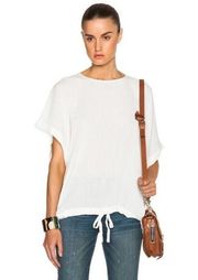 L’AGENCE Capucine Blouson Top Coconut M/L NWT