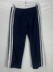 Nike Windbreaker Warm Up Navy Blue Capri Athletic Pants Size S 4-6