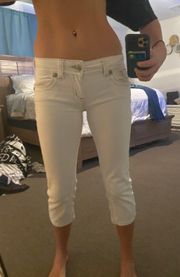 White Capri Cropped Jeans