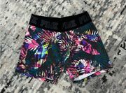 PINK Ultimate Workout Shorts Multi-Color Palm Print