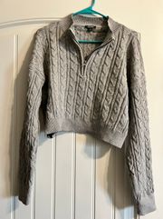 Cropped Gray Sweater