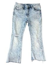 Altar'd State Distressed Frayed Cut Off blue Jeans Size 11