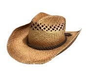 Tex Western Straw Shapeable Cowboy Hat