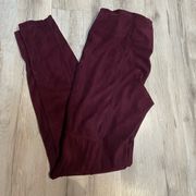 Worthington burgundy suede leggings