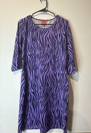 Tracy Negoshian purple and black zebra dress