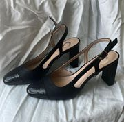 Macy’s Journee Black Slingback Pumps