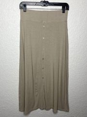 GRADE & Gather Women's Ribbed Knit Midi Skirt Size Small