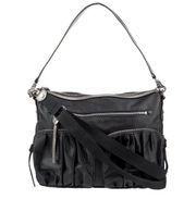 MZ Wallace Bedford Silver Convertible Crossbody Shoulder Bag Coated Linen $375