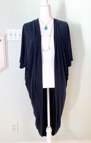 NWT Lazy Sundays by Paper Crane Modal Cocoon Long Cardigan Navy Small S