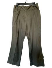 Women's Cabi Wide Leg Olive Color Pant Trouser Size 10 EUC #1062