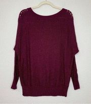 Lane Bryant Women’s Size 14/16 Burgundy Knit Dolman Sweater