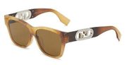 Fendi Crystal Embellished Square Frame Sunglasses