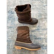 Khombu Brown Annabel Tufted Duck Snow Boot Size 10