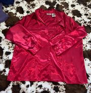 Vintage Kathie  collection Fashion Silk Button Up Blouse