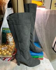 A2 by Aerosoles Gray Mid Calf Boots